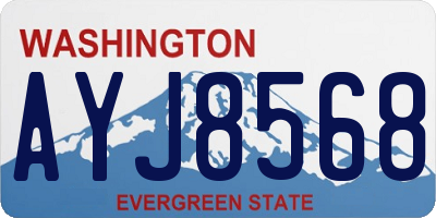 WA license plate AYJ8568