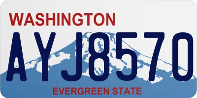 WA license plate AYJ8570