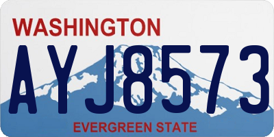 WA license plate AYJ8573