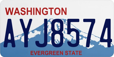 WA license plate AYJ8574