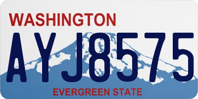 WA license plate AYJ8575