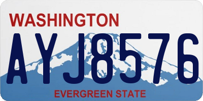 WA license plate AYJ8576