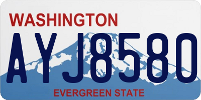WA license plate AYJ8580