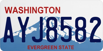 WA license plate AYJ8582