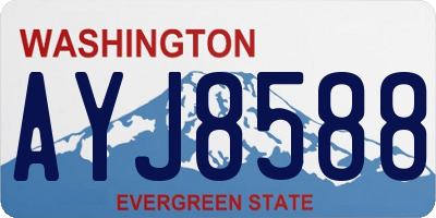 WA license plate AYJ8588