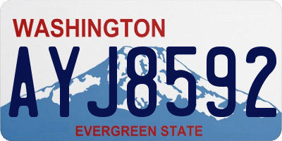 WA license plate AYJ8592