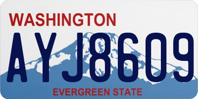 WA license plate AYJ8609