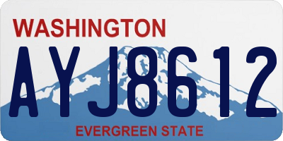 WA license plate AYJ8612
