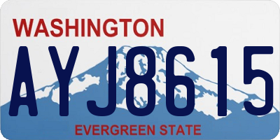 WA license plate AYJ8615