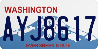 WA license plate AYJ8617
