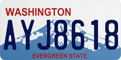 WA license plate AYJ8618