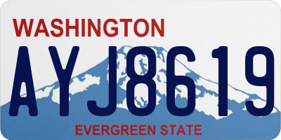 WA license plate AYJ8619