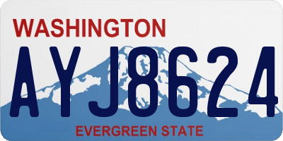 WA license plate AYJ8624