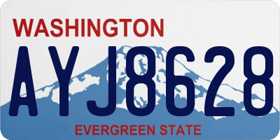 WA license plate AYJ8628