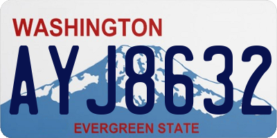 WA license plate AYJ8632