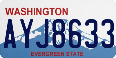 WA license plate AYJ8633