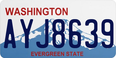 WA license plate AYJ8639
