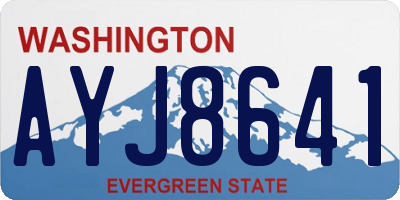 WA license plate AYJ8641