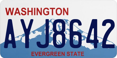 WA license plate AYJ8642