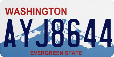 WA license plate AYJ8644