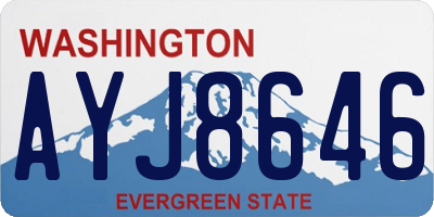 WA license plate AYJ8646