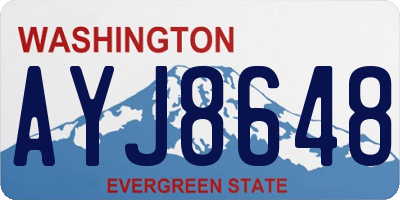 WA license plate AYJ8648