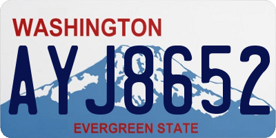 WA license plate AYJ8652