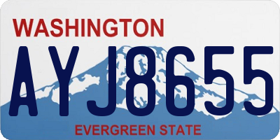 WA license plate AYJ8655