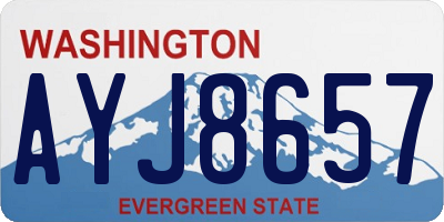 WA license plate AYJ8657