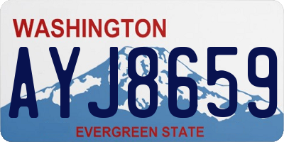 WA license plate AYJ8659