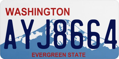 WA license plate AYJ8664