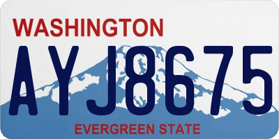 WA license plate AYJ8675