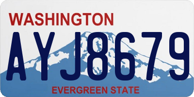 WA license plate AYJ8679