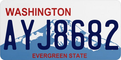 WA license plate AYJ8682