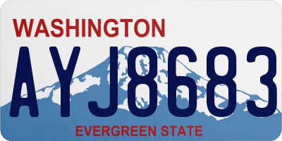 WA license plate AYJ8683