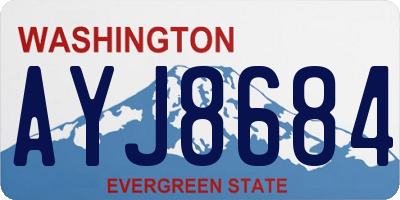 WA license plate AYJ8684