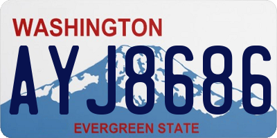 WA license plate AYJ8686