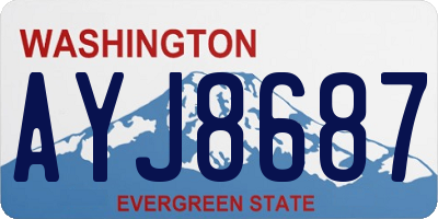 WA license plate AYJ8687