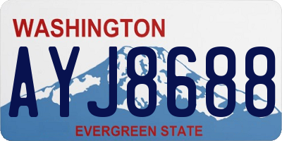 WA license plate AYJ8688