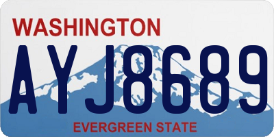 WA license plate AYJ8689