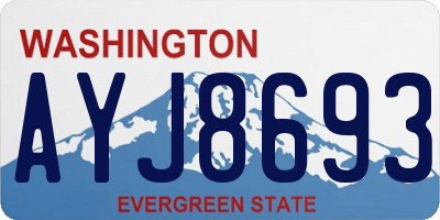 WA license plate AYJ8693