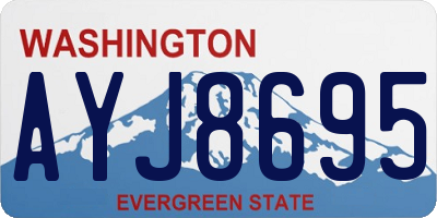 WA license plate AYJ8695