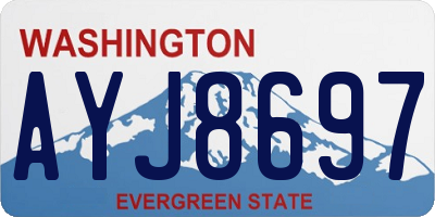 WA license plate AYJ8697
