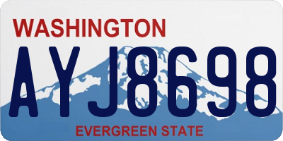 WA license plate AYJ8698