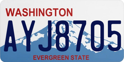 WA license plate AYJ8705