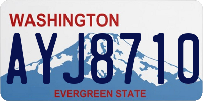 WA license plate AYJ8710