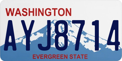 WA license plate AYJ8714