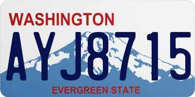 WA license plate AYJ8715