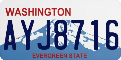 WA license plate AYJ8716