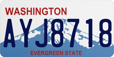 WA license plate AYJ8718